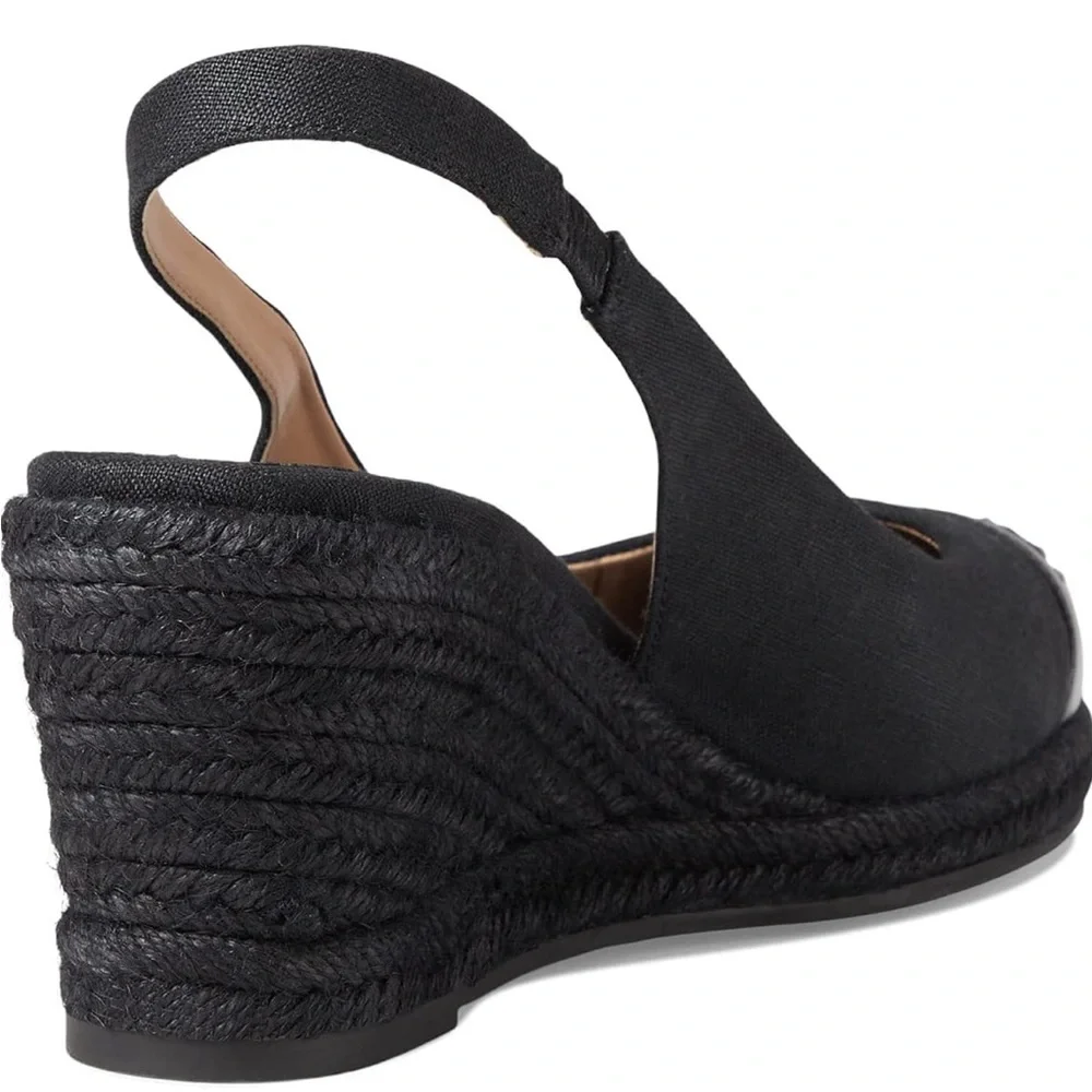 - 🔥🖤Cole Haan Cloudfeel Espadrille Wedge Slingback